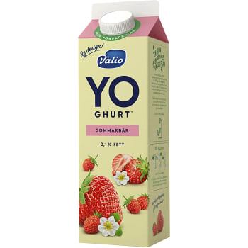 Yoghurt Sommarbär 0,1% 1000g Valio