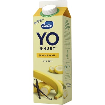Yoghurt Banan 0,1% 1000g Valio