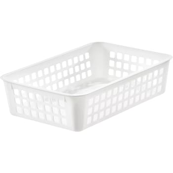 Förvaringskorg Vit Återvunnen plast 17x25x7cm SmartStore
