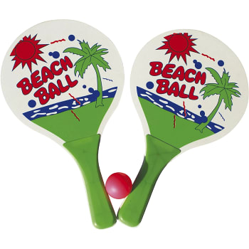 Strandtennis racket och boll