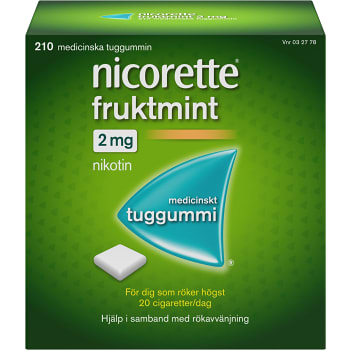 Nicorette Fruktmint Medicinskt tuggummi 2mg 210-p
