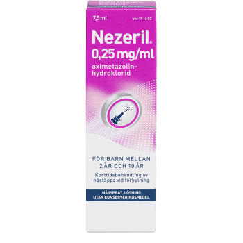Nezeril Barn 2-10 år Nässpray 0,25mg 7,5ml
