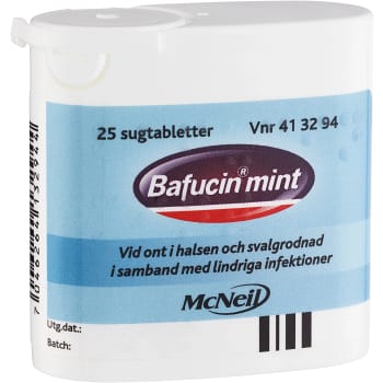 Bafucin Mint Sugtablett 25-p