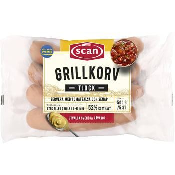 Grillkorv Tjock 500g Scan