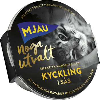 Kattmat Kyckling i sås Våt 85g Mjau