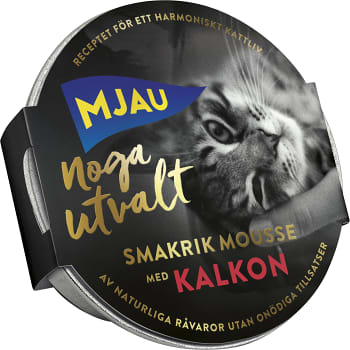 Kattmat Kalkonmousse 85g Mjau