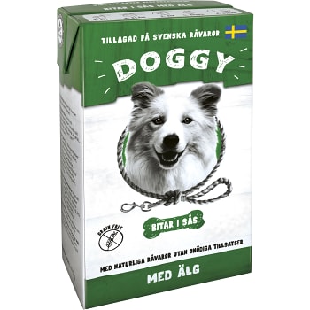 Hundmat blöt Bitar i sås med älg 475gr Doggy