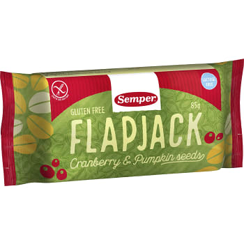 Flapjack Cranberry & pumpkin seed Glutenfri 85g Semper