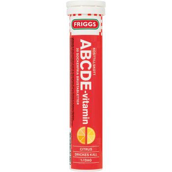 ABCDE vitamin Citrus Brustablett Kosttillskott 20-p 1000mg Friggs