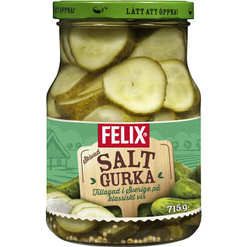 Skivad Saltgurka 715g Felix