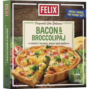 Bacon & broccolipaj Fryst 220g Felix