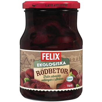 Skivade Rödbetor 710g KRAV Felix