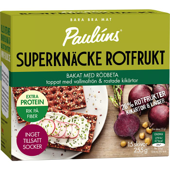 Rotfruktsknäcke Rödbeta 15-p 255g Paulúns