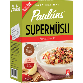 Supermüsli Äpple & kanel 500g Paulúns