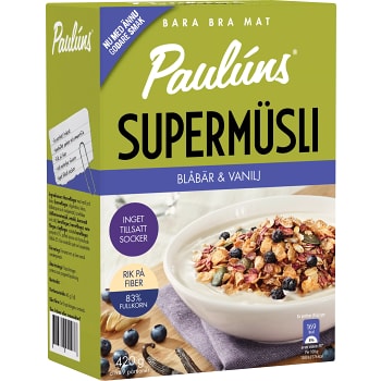 Supermüsli Blåbär & vanilj 420g Paulúns