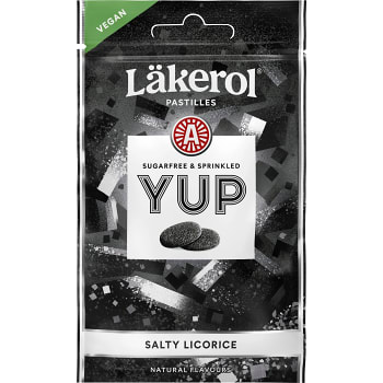 Halstabletter YUP Salty licorice Sockerfri 30g Läkerol