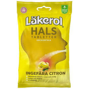 Halstabletter Ingefära & citron Sockerfri 65g Läkerol