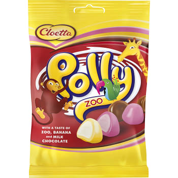 Godispåse Polly Zoo 150g Cloetta