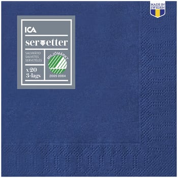 Servett Mörkblå 24cm 20-p ICA