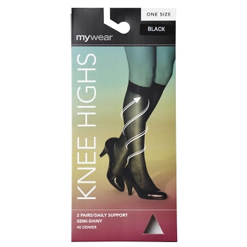 Knästrumpa Daily Support Svart 40den One size 2-p mywear