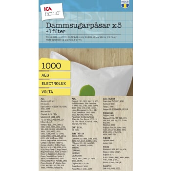 Dammsugarpåse 1000 5-p ICA Home