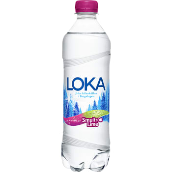 Vatten Kolsyrad Smultron & lime 50cl Loka
