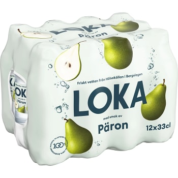 Vatten Kolsyrad Päron 33cl 12-p Loka