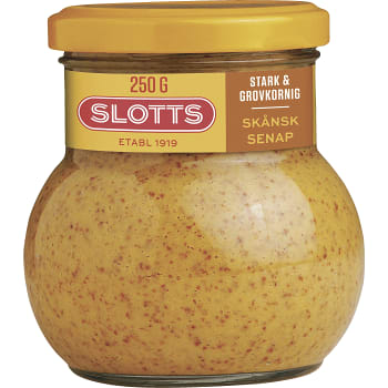 Skånsk senap Stark & grovkornig 250g Slotts