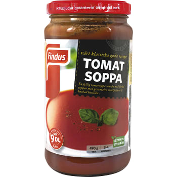Burk med tomatsoppa från Findus
