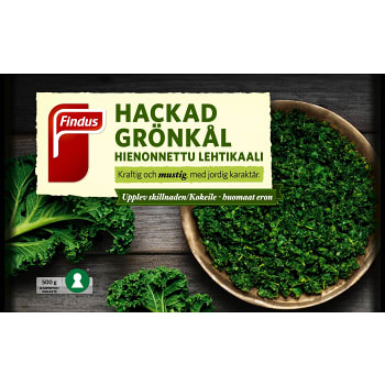 Grönkål hackad Fryst 500g Findus