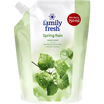 Spring rain Refill Flytande handtvål 750ml Family Fresh