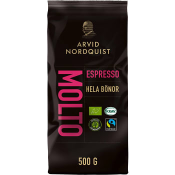Kaffe Molto Hela bönor Arvid Nordquist KRAV 500g