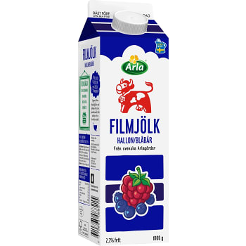 Filmjölk Blåbär & hallon 2,7% 1kg Arla Ko