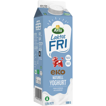 Yoghurt mild naturell Laktosfri 1,5% Ekologisk 1L Arla Ko