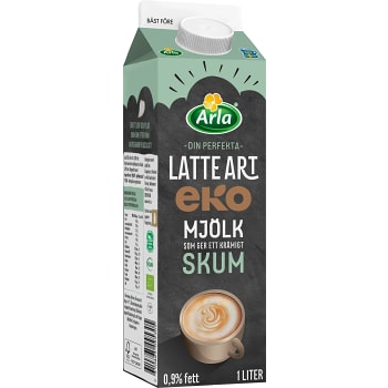 Latte Art Ekologisk 0,9% 1L Arla