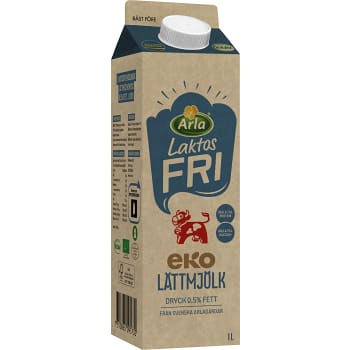 Lättmjölk Laktosfri 0,5% 1l KRAV Arla Ko