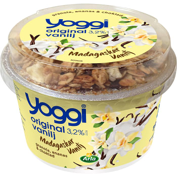 Vanilyoghurt Granola ananas & mörk choklad 190g Yoggi
