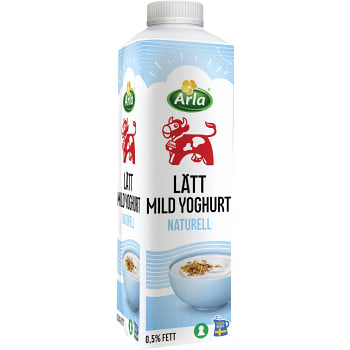 Lättyoghurt Naturell 0,5% 1000g Arla