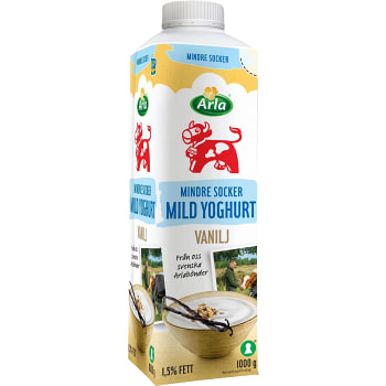 Mild Yoghurt Vanilj Mindre Socker 1,5%  