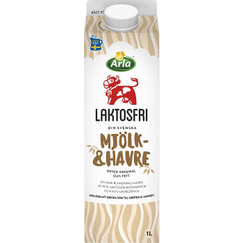 Mjölk-& havredryck 0,6% Laktosfri 1l Arla Ko