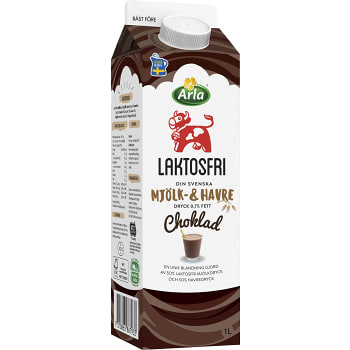 Mjölk-& havredryck Choklad Laktosfri 0,7% 1l Arla Ko
