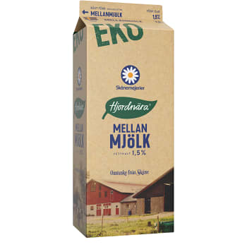 Mellanmjölk 1,5% 1,5l KRAV Skånemejerier