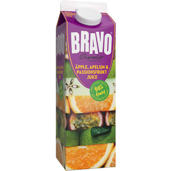 Äpple apelsin & passionsfruktsjuice 1l Bravo