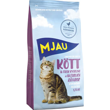 Kattmat Kött & färsk kyckling 1,75kg Mjau