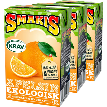 Fruktdryck Apelsin 25cl 3-p KRAV Smakis