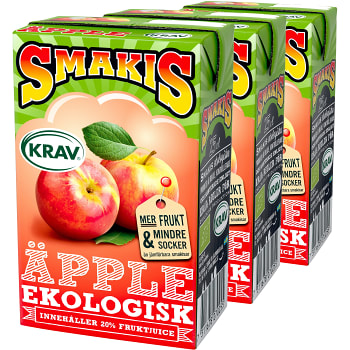 Fruktdryck Äpple 25cl 3-p KRAV Smakis