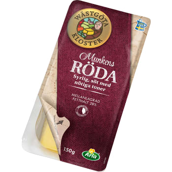 Munkens Röda mellan skivad 28% 150g Wästgöta Kloster
