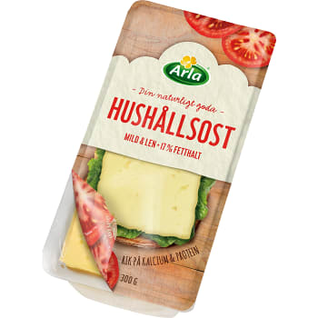 Hushållsost mild skivad 17% 300g Arla
