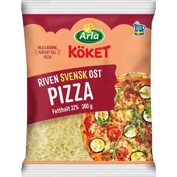 Riven ost Pizza 32% 300g Arla