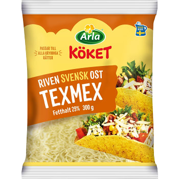 Riven ost Texmex 29% 300g Arla